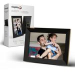 Nixplay Digital Touch Screen Picture Frame - 10.1” Photo Frame, Connecting Families & Friends (Black/Gold)