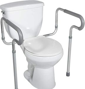 Toilet Safety Frame by HEALTHLINE, Bathroom Safety Rail with Toilet Seat Assist Handrail Grab Bar, Medical Supply for Elderly, Adjustable Legs and Arm