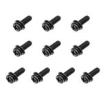 Be In Your Mind 10 Sets M4 12mm Cross Mounting Screws and Washers Monitor Wall Mount Screws Suitable for TV Wall Bracket Mounting Monitors LCD/LED TVs