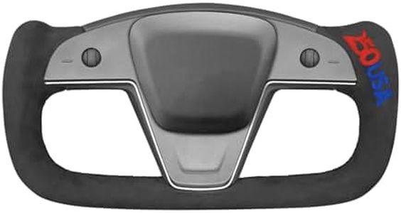 MEWANT 250th Anniversary Limited Edition Steering Wheel Cover for Tesla Model S/X 2021-2023 Commemorative 1776-2026 Embroidery Hand-Stitched Black 9040 Athsuede Wrap