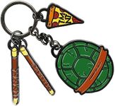 Teenage Mutant Ninja Turtle Keychain with Three Charms