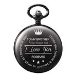 TREEWETO Men's Pocket Watch Gifts for Men Brother Gift for Man Engraved to My Brother Father's Day Christmas Birthday