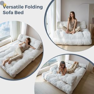 MAXYOYO Folding Sofa Bed – Navy Single Sleeper Chair