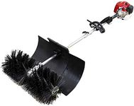 SHIOUCY Gas Power Sweeper Broom Artificial Grass 2.3HP, 1700W, 52cc 2 Stroke gas/oil Mixture, Hand Held Power Sweeper Driveway Turf Snow