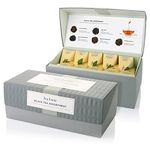 Tea Forte Black Tea Assortment Presentation Box Tea Sampler, Assorted Variety Tea Box, 20 Handcrafted Pyramid Tea Infuser Bags