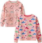 Winzik Girls Sweatshirt, Dinosaur S