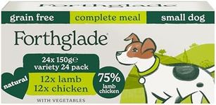 Forthglade Wet Dog Food For Small Dogs (24 x 150g Trays) - Grain Free Variety Pack with Chicken & Lamb with Veg, Stomach Sensitive Dog Food with Natural Ingredients, Complete Hypoallergenic Dog Food