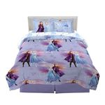 Franco Disney Frozen 2 Kids Bedding Super Soft Comforter and Sheet Set with Sham, 7 Piece Queen Size, (Official Licensed Product)