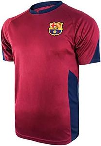 Icon Sports Mens International Soccer Barcelona Short Sleeve Game Polyshirt, Medium