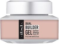 ibd Dual Builder Gel in Barely Nude, Soft Gel/Adhesive, Easy Soak Off, 0.5 oz