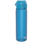 Ion8 Water Bottle, 500 ml/18 oz, Leak Proof, Easy to Open, Secure Lock, Dishwasher Safe, BPA Free, Hygienic Flip Cover, Carry Handle, Fits Cup Holders, Easy Clean, Odour Free, Carbon Neutral, Blue