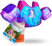 Puddle Float Jumper 20-30-50-60-70 Pounds, Toddler Swim Vest for 1-3-5-6-9 Years Old, Pool Floats with Swimming Arm Floaties Swim Jacket & Water Wings for Kids Swimmies, Boys, Girls, niños, Mermaid