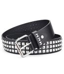 HABUAETY Studded Belt Women Y2K Spike Belts Black Girl Woman Stud Punk Waist Belt for Halloween Cosplay