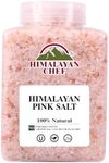 Himalayan Chef Pink Himalayan Salt Coarse Grain, 5 lbs Plastic Jar - Pure, Natural, Kosher, Mineral-Rich, Ideal for Grinder Refills, Cooking, Seasoning