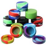 XIFEI Silicone Wax Containers 5ml Non Stick Wax Oil Multi Use Storage Jars,10Pcs Different Color