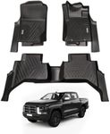 AUSGO Car Floor Mats Compatible with Mitsubishi Triton MV Next-Gen Dual Cab 2024-Onwards, Heavy Duty All-Weather 5D TPE Floor Liners with Door Sill Coverage