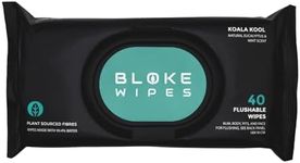 Bloke Wipes Flushable Wipes For Men (1 Pack, 40 wipes) Mint & Eucalyptus Scent, Biodegradable Wipes. Great flushable wet wipes to use for body wipes, face wipes, or hygiene wipes.