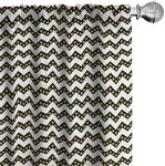 Ambesonne Chevron Curtains, Black Z