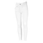 HORZE Active Kid's Unisex Silicone Grip Full Seat Horseback Riding Breeches, US Sizes - White - X-L