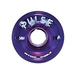 Atom Skates Unisex's Atom Pulse Purple Outdoor Quad Roller Skate Wheels set of 4, 4PK