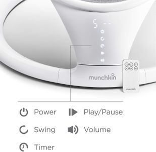 Munchkin Electric Baby Swing – White, Soothing Motion for Infants
