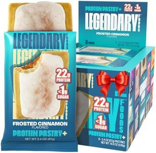 Legendary Foods 22g Protein Pastry+ Premium Low Carb Meal Replacement Bar - Low Glycemic, Gluten Free Protien Snacks - Healthy Keto Snack Box, 8x Zero Sugar Energy Bars - Bariatric Diabetic Friendly