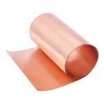 OLYCRAFT 35 Gauge Copper Roll Weather Proof Brass Sheet High Purity Pure Copper Foil Light Salmon Color Copper Sheets for Mechanical Machining Mould Making Cutting Precision - 39x3.94Inch