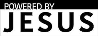 Black Powered by Jesus Sticker (Chr