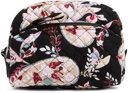 Vera Bradley Women's Cotton Medium Cosmetic Makeup Organizer Bag, Botanical Paisley, One Size