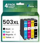 Vintella 503XL Ink Cartridge Replacement for Epson 503 Ink Cartridges Combo Pack 503XL T503 for Expression Home XP-5200 XP5200 Workforce WF-2960 WF2960 Printer (4 Pack)