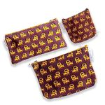 DOODLE MONK Dog (Mini, Pencil & Utility Pouch) Pack of 3 | Multi Purpose Canvas Fashion Accessories | Bags for Makeup Kit, Cosmetics| Purse for Coins, Cards, Cash