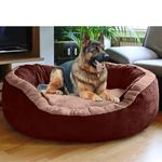 DRILLY Premium Fur 4XL Dog Bed for Extra Large Dogs Washable-Orthopedic Big Dog Beds | Big Breed | | Giant Human Dog Bed (4XL)