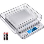 Digital Pocket Kitchen Scale, Gdealer 0.001oz/0.01g 500g Kitchen Food Scale Jewelry Weight Compact Scale, Tare, Stainless Steel, Backlit Display