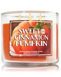Bath & Body Works SWEET CINNAMON PUMPKIN Scented 3-Wick Candle 14.5 oz