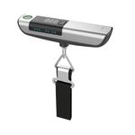 Charmline Portable digital luggage scales with hooks, luggage scales with practical tape measure and integrated spirit level, travel gadgets, luggage scales for travel up to 50 kg