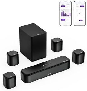 ULTIMEA 7.1ch Sound Bar with Dolby Atmos, Surround Sound System for TV with 4 Surround Speakers, Sound Bar for Smart TV with App Control, Soundbar with Subwoofer for Home Theater, HDMI eARC, Aura A60