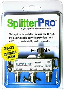 SplitterPRO - Digital Splitters Professionals Install Every Day Across The U. S. A. 3-Way Coaxial Cable Splitter, 1 GHz for HDTV/4K/8K TV, High Speed Internet (Not for Satellite Dish Connections)