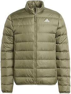 adidas Hombre Essentials Light Down Jacket, olive strata, L