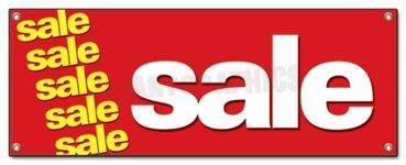 Sale Banner Sign Clearance Retail Sign Signs