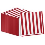 100 Pcs Red and White Striped Napkins, Carnival Circus Party Napkins Carnival Paper Napkin for Carnival Circus Party, Kid’s Birthday, Baby Shower