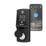 Lockly Secure Pro Smart Lock, 0.2s AI Fingerprint Door Lock, Patented PIN Genie Keypad, Keyless Entry Deadbolt for Front Door, Zinc Alloy, IP65 Waterproof, 2 Backup Keys Included