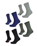 4 Pairs Mens Non Skid Slip Slipper Socks Thermal Thick Fleece One Size (7-11 UK)