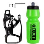 Bike Water Bottle Cage and Water Bottle Set, Lightweight Bike Water Bottle Holder with 700ML BPA-Free Sports Drink Bottle Cycling Kettle Bracket for Road, Mountain and Kids Bikes