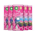 Air Wick Air Freshener Reed Diffuser, Pink Sweet Pea, Pack 5 x 33ml, Lasts up to 20 weeks, Room Diffuser