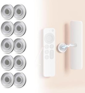 Magnetic Remote Control Holder, 2026 New Magnetic Absorption Hook, Remote Control Shelf Wall Mount, Remote Control Organizer Storage, Wall Mounting No Hole, Suitable for Back of TV et (White-10pcs)