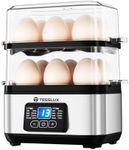 Tesslux Egg Cooker, Dual Layer, 12 Egg Capacity, Hard Boiled, Poached