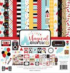 Echo Park Paper Company Magical Adventure 2 Collection Kit paper, black, red, yellow, teal, kraft, 12-x-12-Inch