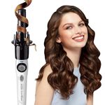 Kiss Products Instawave Automatic Ceramic Curling Iron 1” KACI01, Black; White