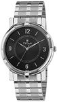 Titan Quartz Analog Black Dial Stainless Steel Strap Watch for Men-NM1639SM03