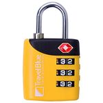 Travel Blue TSA 3 Dial Combination Lock (Yellow)